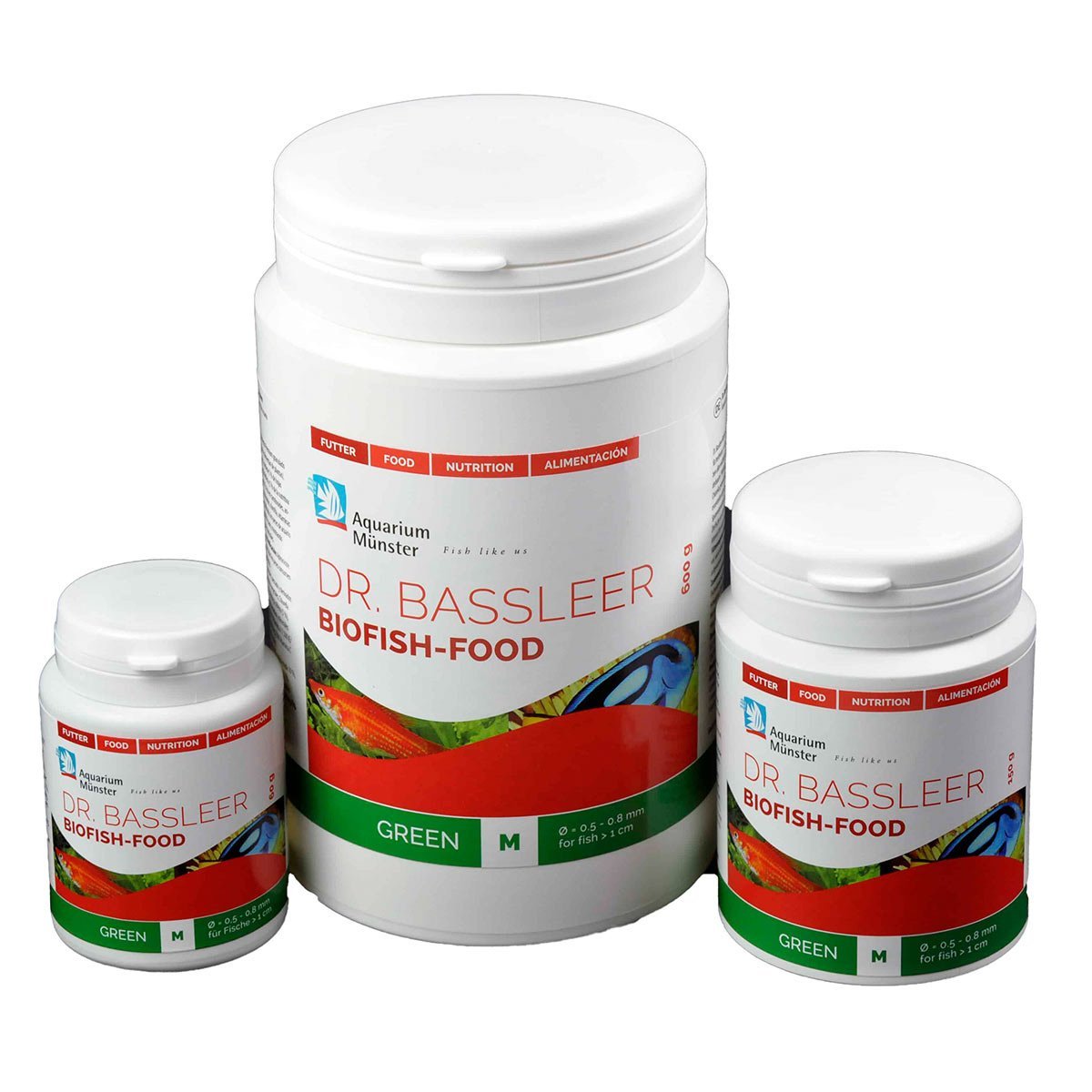 Aquarium Münster DR. BASSLEER BIOFISH FOOD GREEN M 60g Teichfutter online kaufen