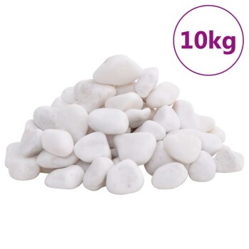 VidaXL Polierte Kiesel Weiß 2-5 cm 10 kg Aquarium Bodenerde online kaufen