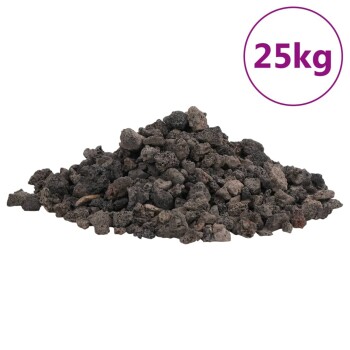 VidaXL Vulkangestein Schwarz 1-2 cm 25 kg Aquarium Bodenerde online kaufen
